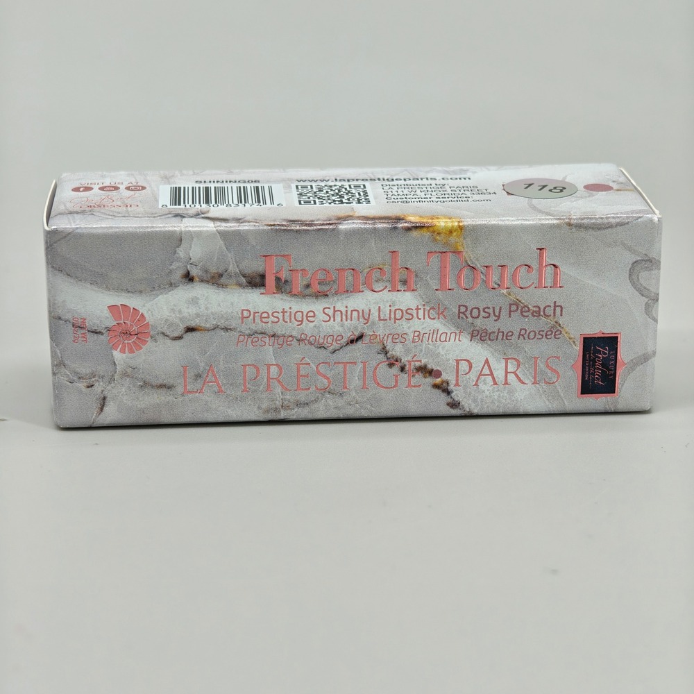 La Prestige Paris French Touch Prestige Shiny Lipstick Rosy Peach 90S 0.07oz 2g